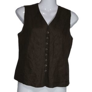 STEPHANIE ANDREWS VINTAGE ACADEMIA VEST size SMALL DARK GREEN